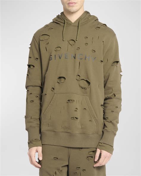 givenchy black dragon hoodie|givenchy destroyed hoodie.